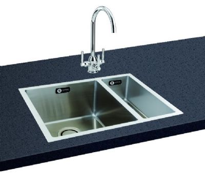 CARRON PHOENIX DECA 150 INSET/UNDERMOUNTED POLISHED STAINLESS STEEL SINK R/H, 127.0442.747
